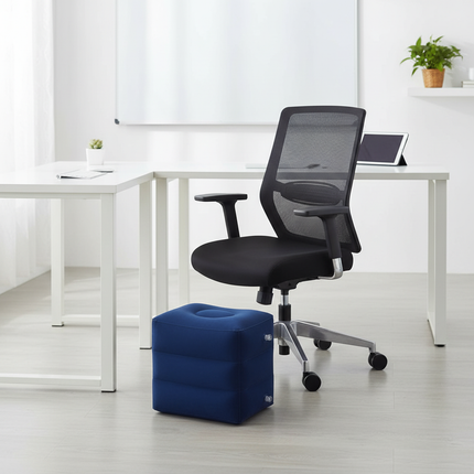 PVC Inflatable Travel Pillow Foot Rest Pillow Stool  Kids Airplane Bed Car Bus Adjustable Three Layers Height Adult Flight Foot - gallery 2