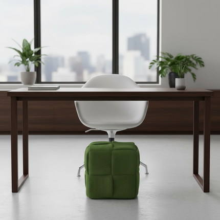 Foot Rest Soft and Comfortable Square Corduroy Woven Design Sofa Stool - gallery 2