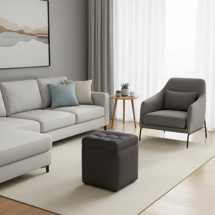 Storage Ottoman Coffee Table Living Room Sofa Stool Storage Chair for Footrest Multifunctional Foot Stool for Home Furniture - gallery 2