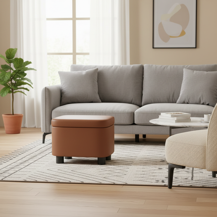 home Furniture Household Low Stool Living Room Coffee Table Sofa Stools Soft Bag Pier Ottoman Footrest With Storage Space Stool - gallery 2