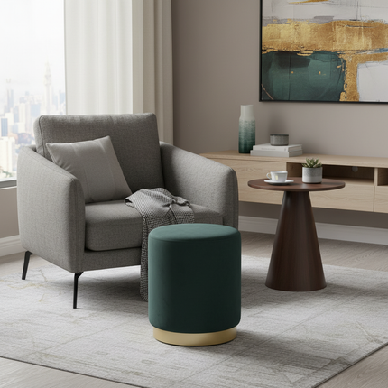 Modern Soft Velvet Bed Footrest Stools Ottomans Entrance-hall Shoes Stool Living Room Furniture Dresser Chair Pouf Footstool N - gallery 2