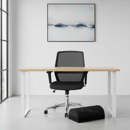 2 Heights Adjustable Foot Rest Under Desk, Soft Memory Foam Footrest Under Desk  for Foot Rest At Work, Home, Airplane, Travel - gallery 2