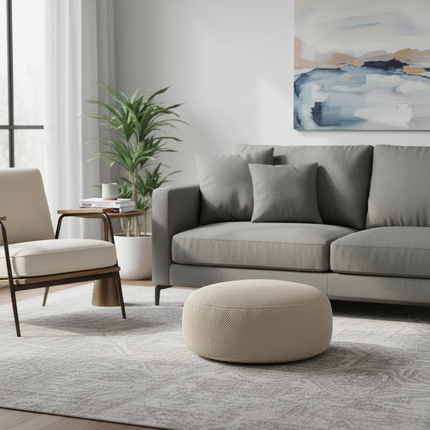 Fabric Removable and Washable Round Floor Futon Seat Pouf Ottoman Foot Rest  Window Living Room Tatami Low Stool Pedal - gallery 2