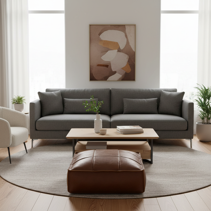 Soft Moroccan Ottoman Footstool Handmade Square Floor Cushion PU Leather Moroccan Pouf for Home Wedding Bedroom Living Room Kids - gallery 2