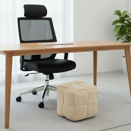 Foot Rest Soft and Comfortable Square Corduroy Woven Design Sofa Stool - gallery 2