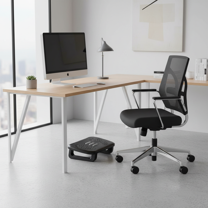 Scalebeard Under Desk Footrest, Ergonomic Foot Stool with Massage Rollers Desk Leg Rest Pain Relief for Home Office Work - gallery 2