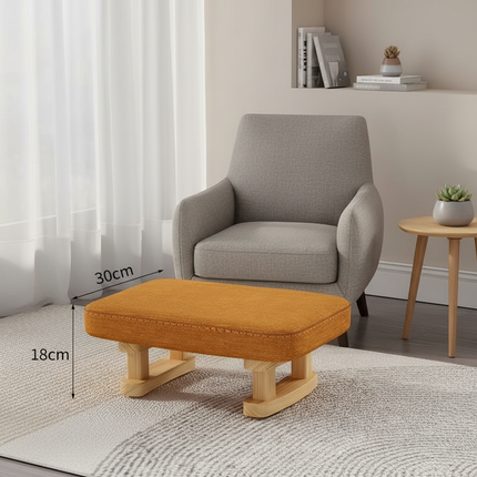 Colorful Small Wooden Stool with Non-Slip Pad Footrest Seat Square Household Living Room Hallway Sofa Tea Stools - gallery 2