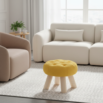 Flower Stool, Footstool, Shoe Changing Stool, Sofa, Coffee Table, Low Stool, Small Round Stool, Living Room, Bedroom - gallery 2