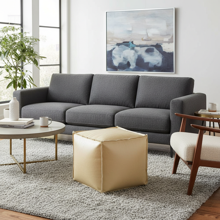 Light luxury leather pier tatami floor storage seat cushion living room household pier pu leather futon seat cushionNo filling m - gallery 2