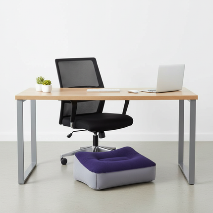 Inflatable Soft Footrest Pillow PVC Inflatable Foot Rest Pillow Cushion Air Travel Office Home Leg Up Relaxing Feet Almohada - gallery 2