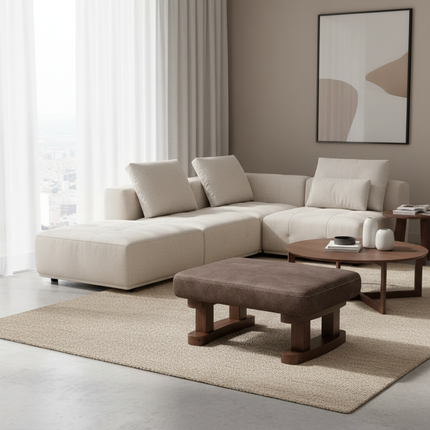 Colorful Small Wooden Stool with Non-Slip Pad Footrest Seat Square Household Living Room Hallway Sofa Tea Stools - gallery 2