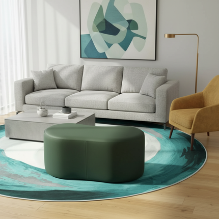 Luxury Stool INS Lamb Changing Wool Foot Stool Bedroom Pouf Nordic Shoe Ottoman Creative Design Living Room Floor Sofa Bench - gallery 2