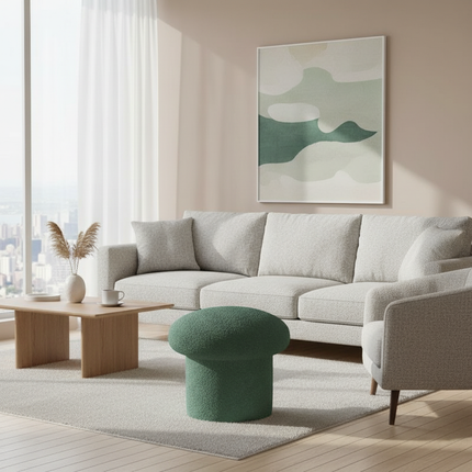 Nordic Ottomans Lovely Mushroom Fabric Art Makeup Stool Creativity Bedroom Step Round Stools Bedroom Furniture Foot Stool Pouf - gallery 2