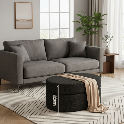 Home Furniture Stool Creative Storage Boxes Lamb Cashmere Hallway Bench Advanced Foot Seat Multifunctional Shoe Changing Stool - gallery 2