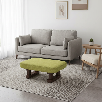 Colorful Small Wooden Stool with Non-Slip Pad Footrest Seat Square Household Living Room Hallway Sofa Tea Stools - gallery 2