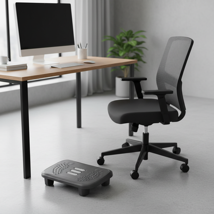 Foot Rest Under Desk Leg Rest with Roller Massage Foot Nursing Stool Foot Stool for Car Computer Desk Women Men Living Room Home - gallery 2