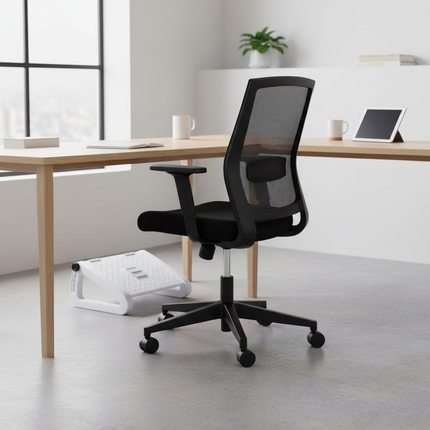 Foot Rest Foot Stool with Roller Massage and 6 Height Settings Comfortable Foot Stool Home Footrest for Under Desk Support - gallery 2