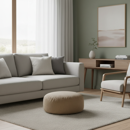 Fabric Removable and Washable Round Floor Futon Seat Pouf Ottoman Foot Rest  Window Living Room Tatami Low Stool Pedal - gallery 2