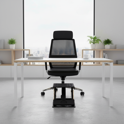 Adjustable Max-load 120lbs Footrest With Removable Soft Foot Rest Pad Stool For Car Under Desk Home Train 4-level Height Adjust - gallery 2