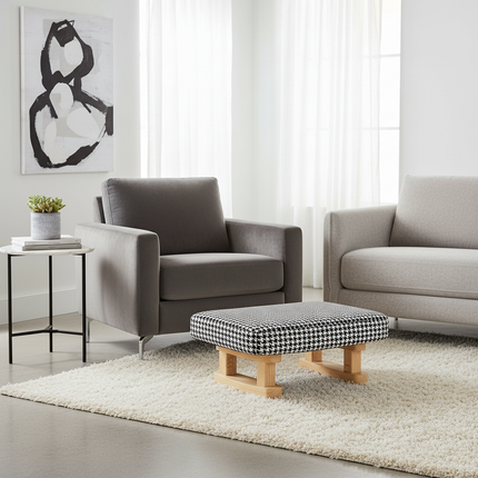 Creative Small Wooden Chair Household Shoe Change Stool Soft Bag Low Stool Office Small Stool Shoe Change Stool Door - gallery 2