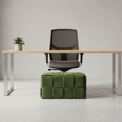 Foot Rest Soft and Comfortable Square Corduroy Woven Design Sofa Stool - gallery 2