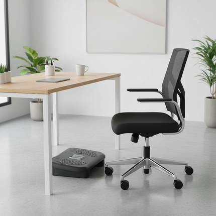 Foot Stool for Work Desk with 180 Degree Shake Design Massage Rollers Suitable for Working Gaming - gallery 2