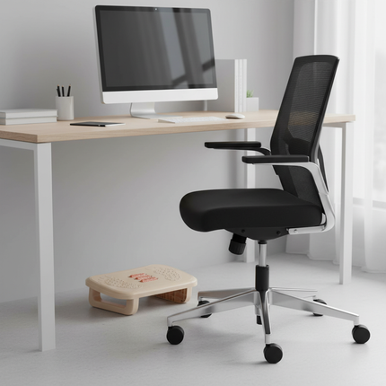 Foot Stool for Work Desk with 180 Degree Shake Design Massage Rollers Suitable for Working Gaming - gallery 2