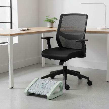 Feet Stool Chair Under Desk Footrest Foot Resting Stool with Massage Ergonomic Office Footrest Under Desk Height Adjustable - gallery 2