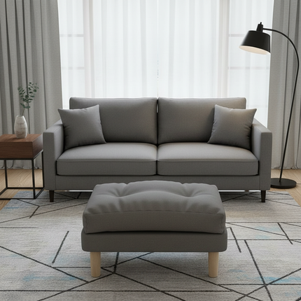 ‌Ergonomic Ottoman Footrest - Adjustable Height Sofa Stool with Memory Foam Leg Rest & Shoe Bench Storage Solution‌ - gallery 2