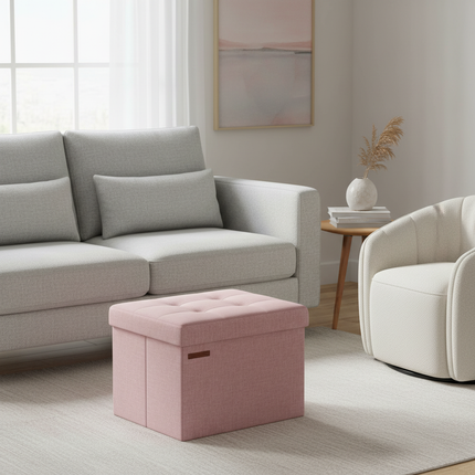 SONGMICS 41cm Bench with Storage Folding Seat Chest Storage Box Footstool Base - gallery 2