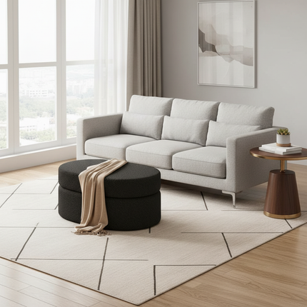 Home Furniture Stool Creative Storage Boxes Lamb Cashmere Hallway Bench Advanced Foot Seat Multifunctional Shoe Changing Stool - gallery 2