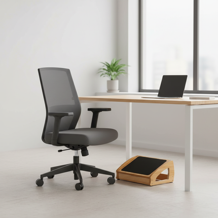 under Desk Footrest Wooden Foot Rest Feet Stand Adults Anti Slip Foot Stool Desk Leg Rest for Travel Computer Car Living Room - gallery 2