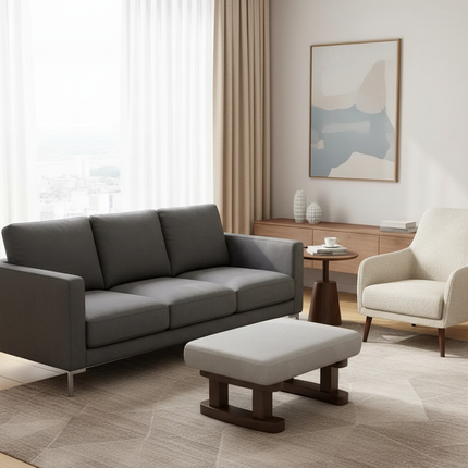 Colorful Small Wooden Stool with Non-Slip Pad Footrest Seat Square Household Living Room Hallway Sofa Tea Stools - gallery 2