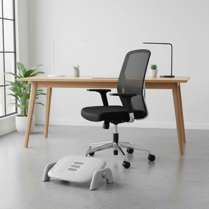 Massaging Footstool With Rollers Desk Footrest Adjustable Foot Rest With Non-slip Foot Pad Ergonomic Massage Foot Stool - gallery 2