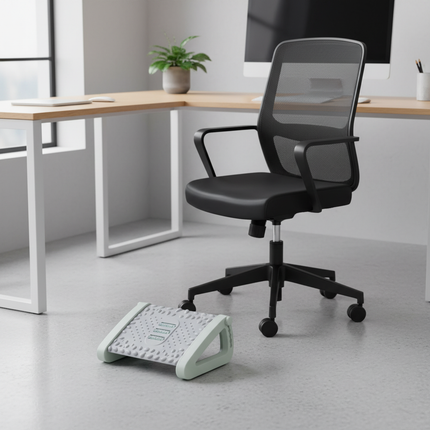 Portable Foot Rest Ergonomic Office Footrest Under Desk Feet Stool for Home Office Work Foot Resting Stool with Massage Rollers - gallery 2