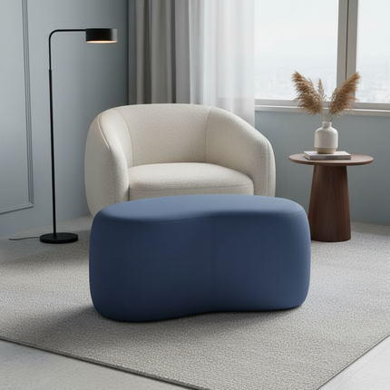 Luxury Stool INS Lamb Changing Wool Foot Stool Bedroom Pouf Nordic Shoe Ottoman Creative Design Living Room Floor Sofa Bench - gallery 2