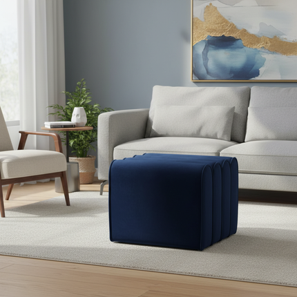 Shoe Change Stool for Living Room Fitting Room Bedroom Fashion Designer Sofa Foot Stool Frame Bed End Stool  Flannel + Wood - gallery 2