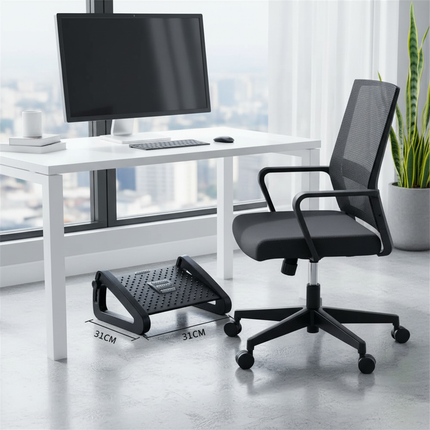 Under Desk Footstool Adjustable Foot Stepping Height Plastic Footrest Promote Leg Circulatio Ergonomic Rollers Massage Footrest - gallery 2