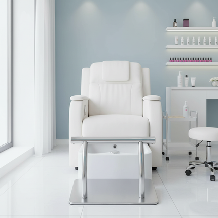 Stainless Steel Footrest Silver Chair Footrest Lightweight Floor Standing for Hair Salons Beauty Salons Homes Offices - gallery 2