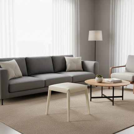 French Footstool Saddle Leather Stool Home Stackable Bench Living Room Small Stools Entrance Porch Shoe Changing Stools - gallery 2