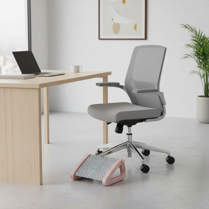 Feet Stool Chair Under Desk Footrest Foot Resting Stool with Massage Ergonomic Office Footrest Under Desk Height Adjustable - gallery 2