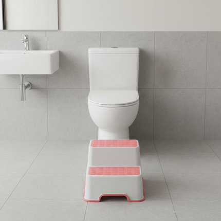 Kids Non Slip Step Stool for Washing Hands and Brushing Teeth Height Adjustable Foot Rest Ladder for Bathtub Sink Use 124 - gallery 2