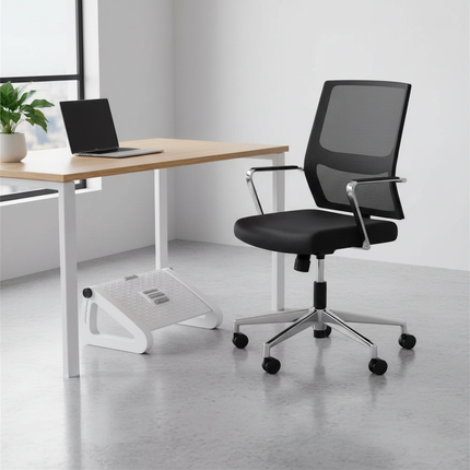 Under Desk Footstool Adjustable Foot Stepping Height Plastic Footrest Promote Leg Circulatio Ergonomic Rollers Massage Footrest - gallery 2