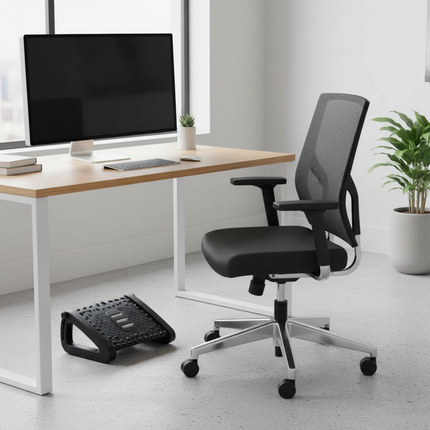 Feet Stool Chair Under Desk Footrest Foot Resting Stool with Massage Ergonomic Office Footrest Under Desk Height Adjustable - gallery 2