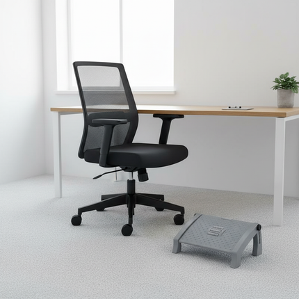 Office Footrest Ergonomic Plastic Stool Foot Massage Stool Adjustable Step and Pad Footrest - gallery 2