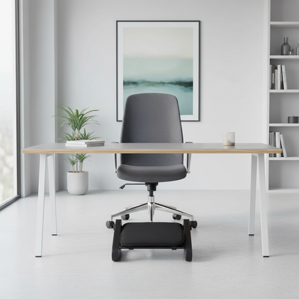 Scalebeard Under Desk Footrest with Massage Surface Ergonomic 6 Height Position Adjustable Foot Stool with Firm Non-Slip Legs - gallery 2