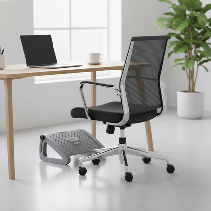 Under Desk Footrest with Massage Rollers Ergonomic Foot Stool for Home Office Pain Relief and Comfort - gallery 2