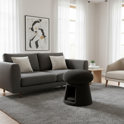 Nordic Living Room Ottomen with Cat Pet Nest Shoes Changing Stool Low Chair Bench Footrest for Hallway Entrance Decor Furniture - gallery 2