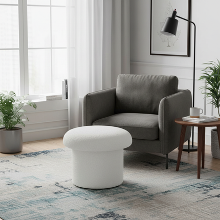 Nordic Ottomans Lovely Mushroom Fabric Art Makeup Stool Creativity Bedroom Step Round Stools Bedroom Furniture Foot Stool Pouf - gallery 2