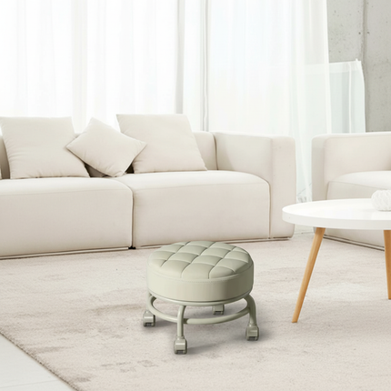 Low Roller Seat Sturdy Universal Swivel Casters Shoe Changing Stool Seat for Living Room Kitchen Fitness Salons Kids and Adult - gallery 2